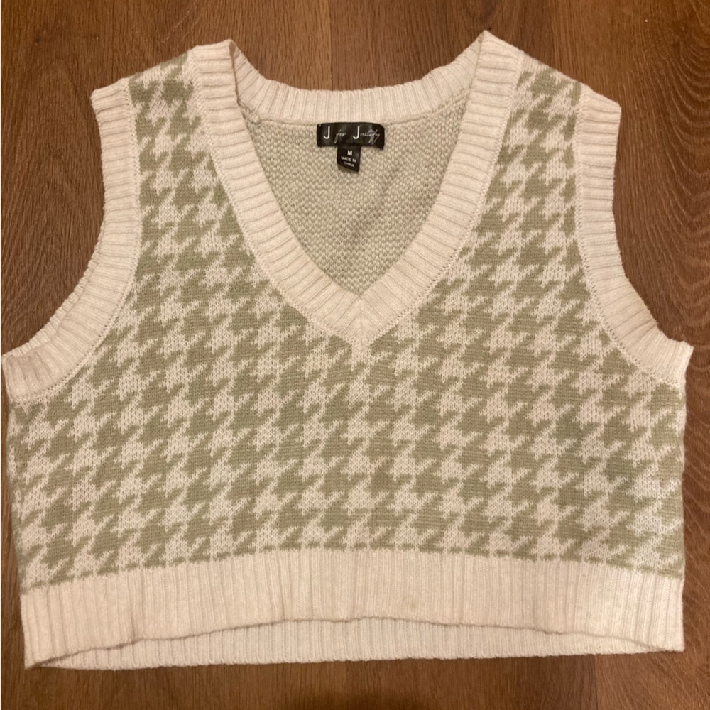 J for Justify cropped sweater vest